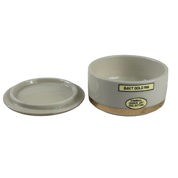 Art Of Chokin 24KT Gold Engraving Edged Trinket Box Parrots Decor - Picture 6 of 13